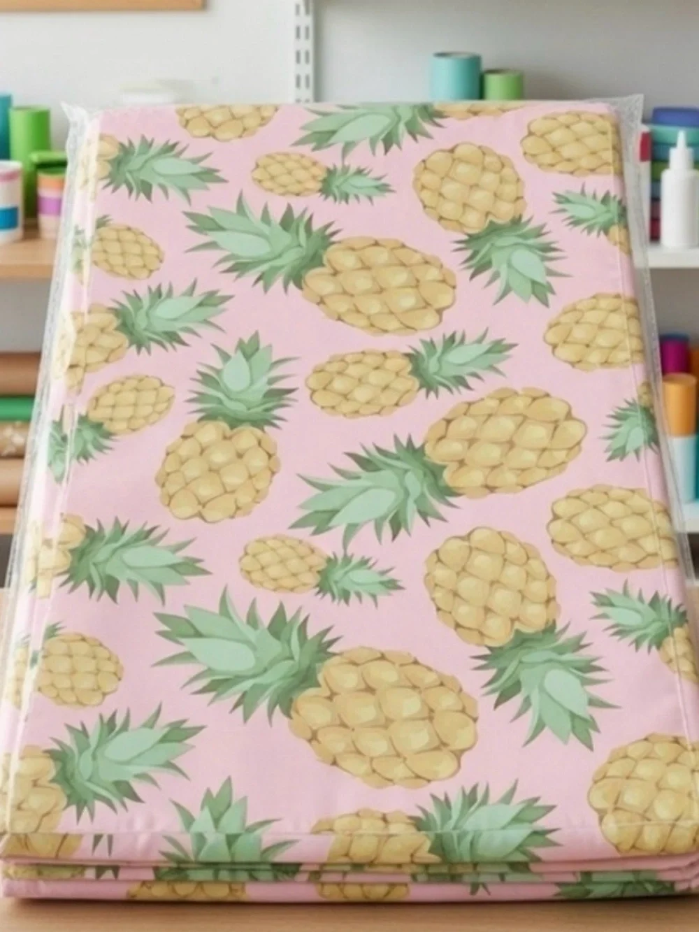 Pineapple Print Pink 6X9 poly mailers